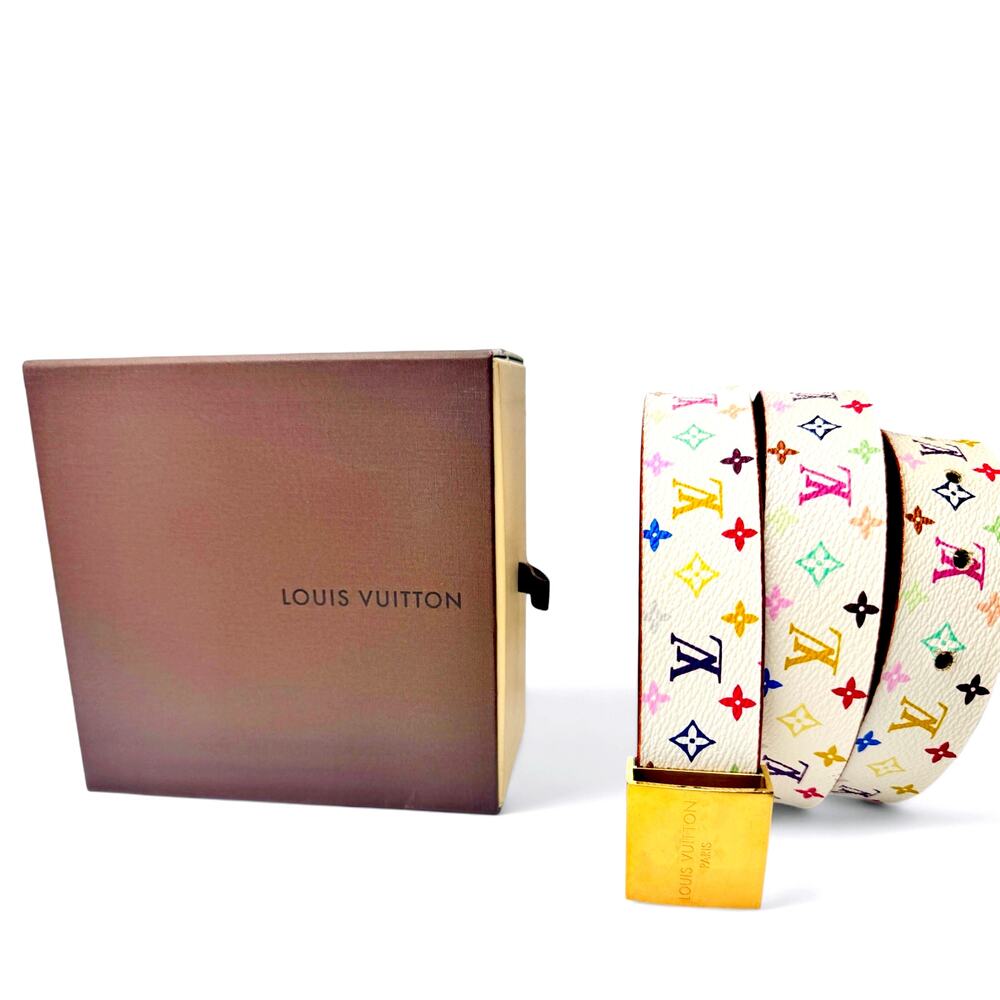 Louis Vuitton Multicolor Murakami Monogram San Tulle Belt. 100% authentic